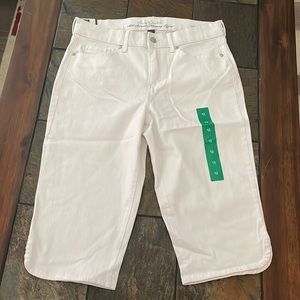 Gloria Vanderbilt All-Around Slimming Effect Skimmer Mid-Rise White Jeans- 12